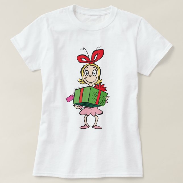 Schnürsenkel | Cindy-Lou Who - Holding Present T-Shirt (Design vorne)