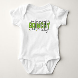 Schnürsenkel Gefühl Extra grinchy Heute 2 Baby Strampler