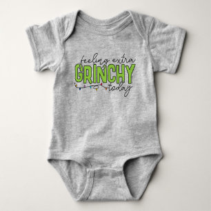Schnürsenkel   Gefühl Extra grinchy Heute 2 Baby Strampler