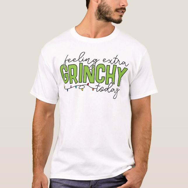Schnürsenkel | Gefühl Extra grinchy Heute 2 T-Shirt (Vorderseite)