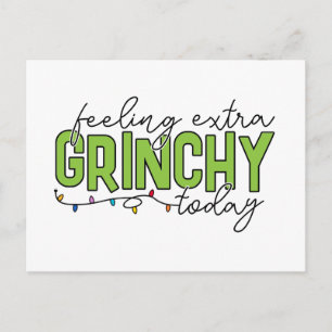 Schnürsenkel   Gefühl Extra Grinchy Heute 4 Postkarte