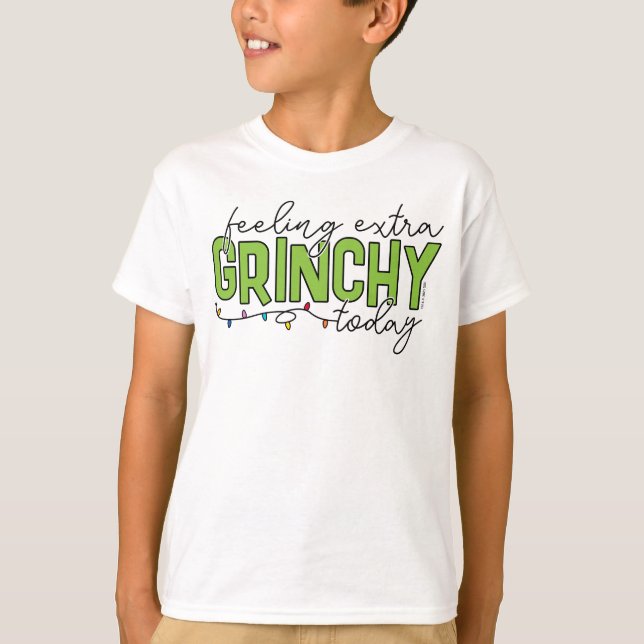 Schnürsenkel | Gefühl Extra Grinchy Heute 4 T-Shirt (Vorderseite)