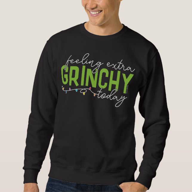 Schnürsenkel | Gefühl Extra Grinchy heute Sweatshirt (Vorderseite)