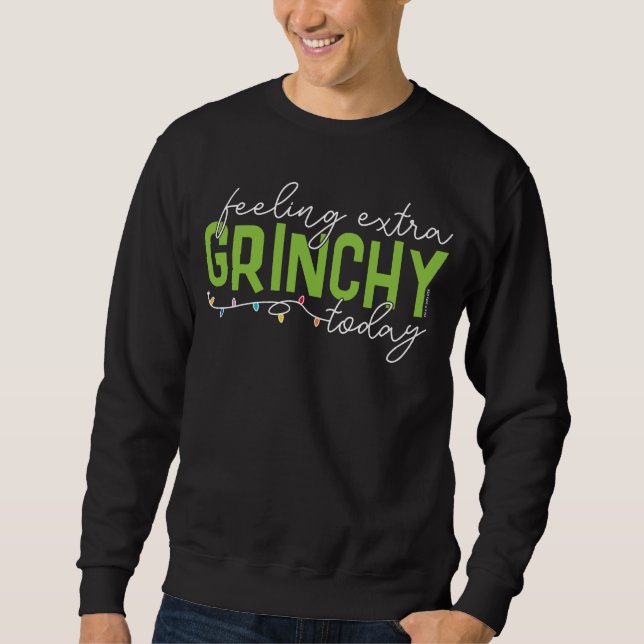 Schnürsenkel | Gefühl Extra Grinchy heute Sweatshirt (Vorderseite)