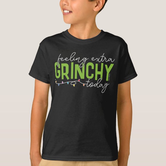 Schnürsenkel | Gefühl Extra Grinchy heute T-Shirt (Vorderseite)