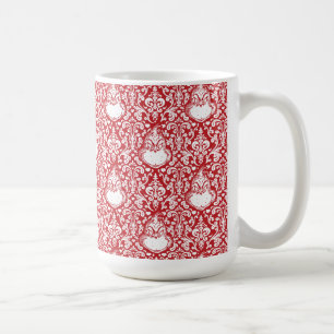 Schnürsenkel   Red Damask Muster Tasse
