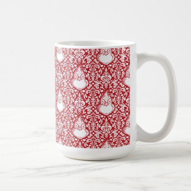 Schnürsenkel | Red Damask Muster Tasse (Rechts)