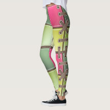 Schnürsenkel, rosa und grüne Mode