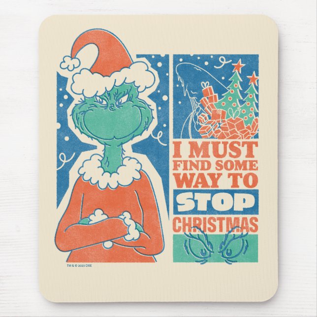 Schnürsenkel | Stopp Christmas Vintag Graphic Mousepad (Vorne)