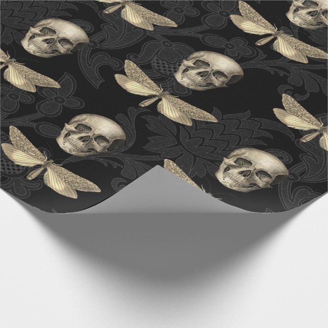 Schnürsenkel und Schmetterlingspapier Geschenkpapier (Ecke)