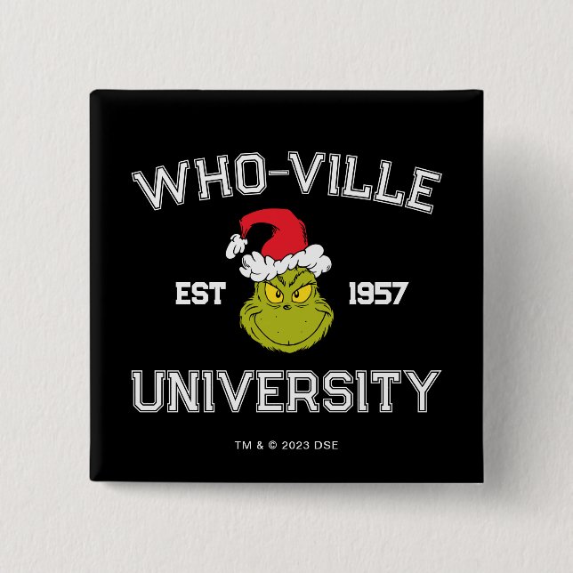 Schnürsenkel | Who-ville University Est 1957 Button (Vorderseite)