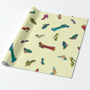 Schnürt das wasserfarbene Muster Geschenkpapier