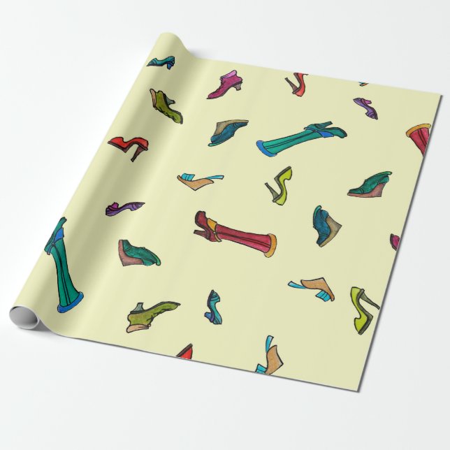 Schnürt das wasserfarbene Muster Geschenkpapier (Ungerollt)