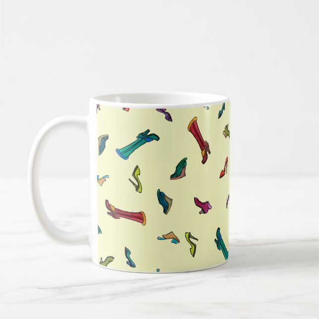 Schnürt das wasserfarbene Muster Kaffeetasse (Links)