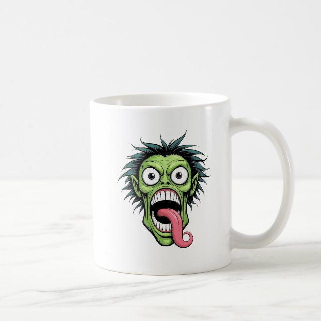 Schock-Schrei-Monster-Halloween Kaffeetasse (Rechts)