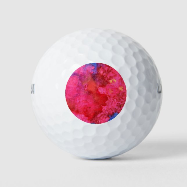 Schockende Neon Pink Abstrakt Golfball