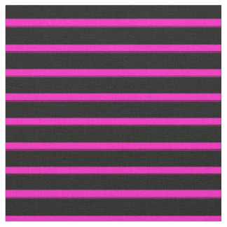 Schockende rosa und schwarze Streifen Stoff