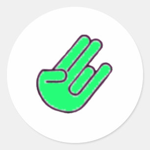 Schocker-Handsymbol Runder Aufkleber