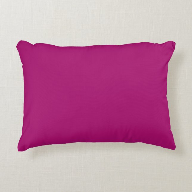 Schockierend Pink, Lila, Einfarbig, Einfach, Moder Dekokissen (Vorderseite)