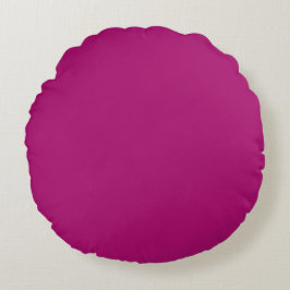Schockierend Pink, Lila, Einfarbig, Einfach, Moder Rundes Kissen