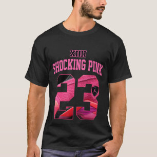 Schockierend Rosa 14er T-Shirt Nummer 23 Tropfen S