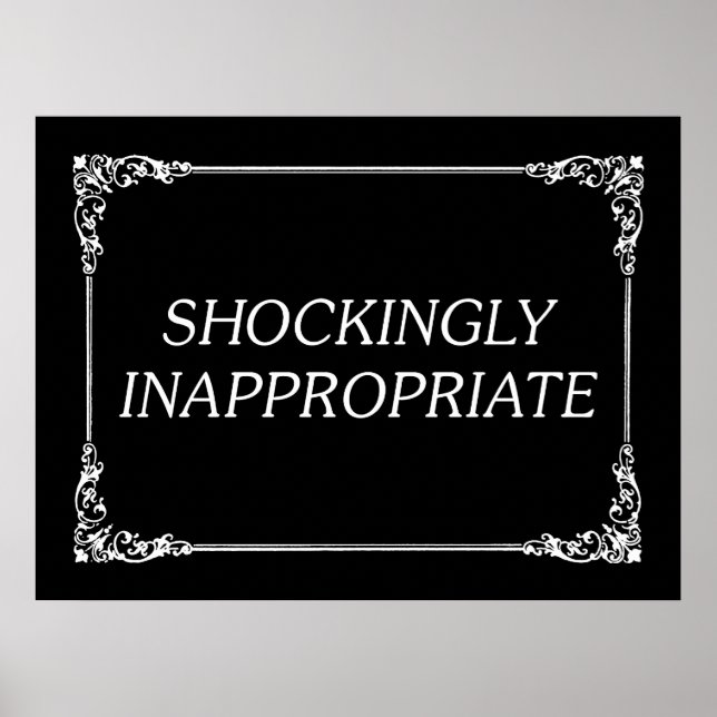 schockierend unangemessen poster (Vorne)