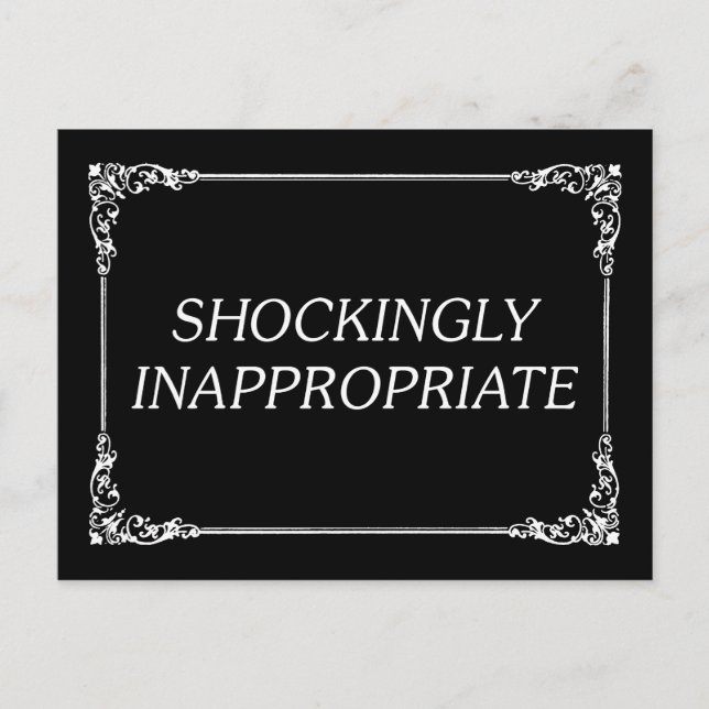 schockierend unangemessen postkarte (Vorderseite)