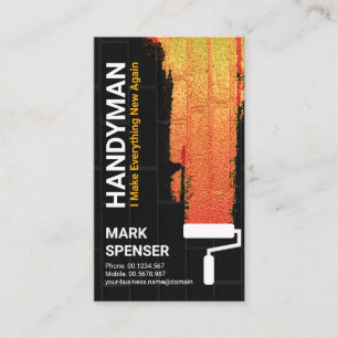 schockierender Luminant Paint Brick Wall Handyman Visitenkarte