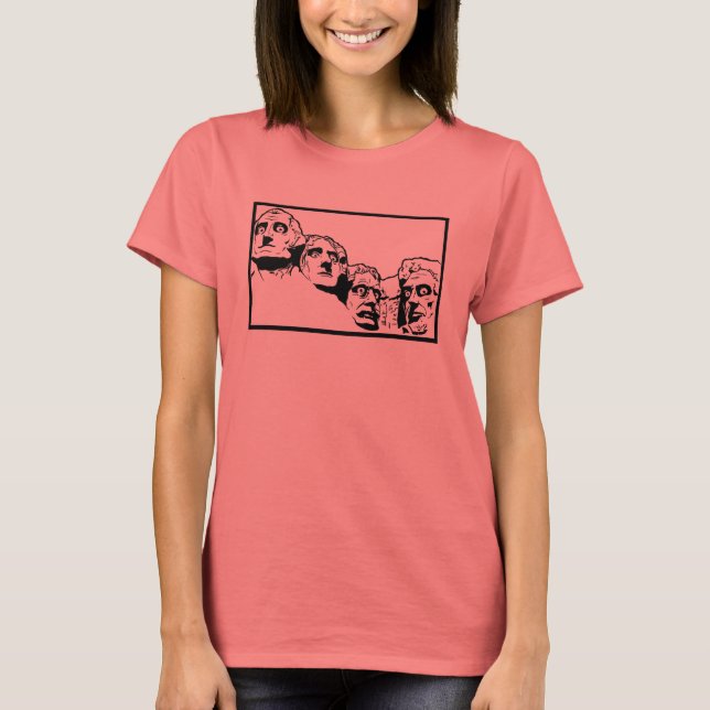 Schockierender Mt. Rushmore T-Shirt (Vorderseite)