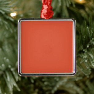 schockierender Orangenplatz Ornament Aus Metall