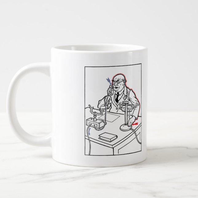 schockierender Telefonanruf Jumbo-Tasse (Links)