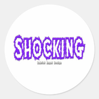 schockierendes Logo Runder Aufkleber