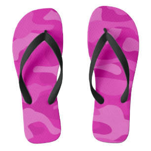 Schockierendes Rosa Monocolor Camo Flip Flops