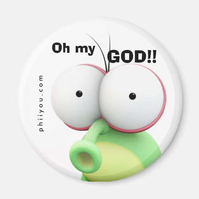 Schockiert "Oh mein Gott!" Magnet (Vorne)