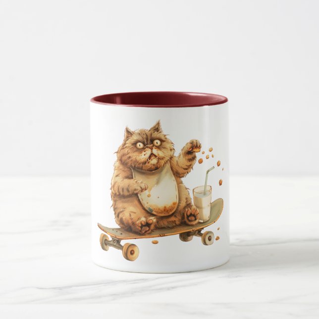 Schockierte orange Katze Tasse (Zentrum)