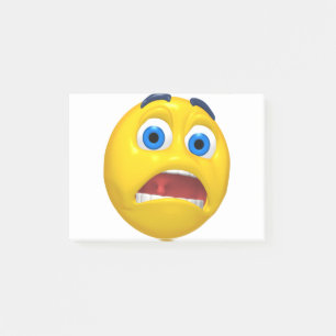 Schockierter Emoji-Entwurf Post-it Klebezettel