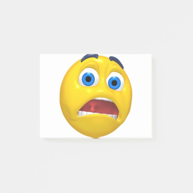 Schockierter Emoji-Entwurf Post-it Klebezettel (Vorderseite)