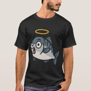 Schockierter Heiliger Makrelen-Aufkleber – Lusti T-Shirt