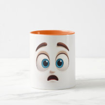 Schockiertes Gesicht mit weit aufgerissenen Augen