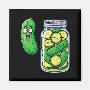 Schockiertes Gurken Glas Lustiges Meme Essen Humor Magnet