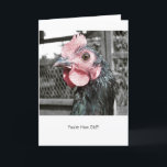 Schockiertes Hühnchen - Funny Hen Birthday Card Karte<br><div class="desc">Schockierte Hühnerkarte Geburtstagskarte. Foto eines Hühners mit einem schockierten Ausdruck. Perfekte altersbezogene Geburtstagskarte. Wusstest du, dass du ALLE Texte auf dieser Karte personalisieren kannst? Es muss kein Geburtstag sein. Ändern Sie den Text so, dass er dem Geschmack Ihrer Wahl entspricht. Sie können auch Stil, Größe und Position des Textes ändern,...</div>