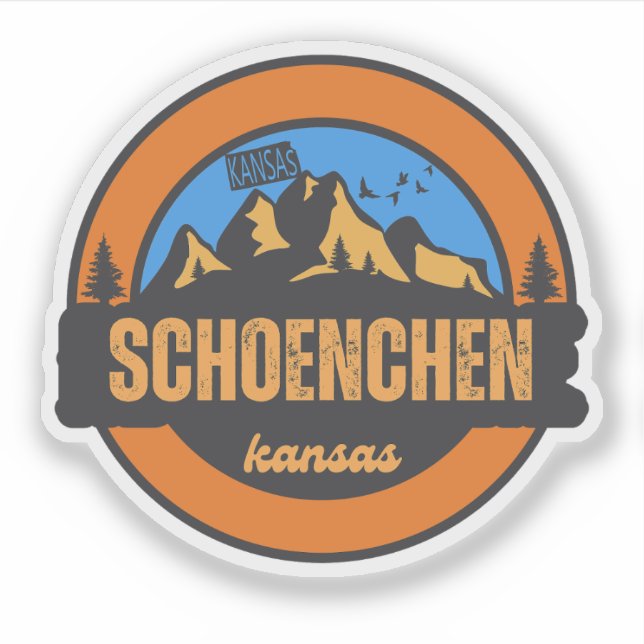 Schoenchen, Kansas Aufkleber (Vorderseite)