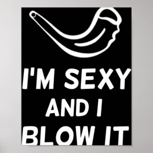 Schofar Ich bin Y und ich blase es Rosh Hashanah J Poster