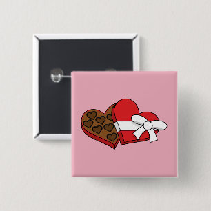 Schokolade am Valentinstag Button