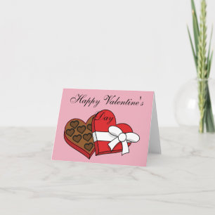 Schokolade am Valentinstag   Text hinzufügen Karte