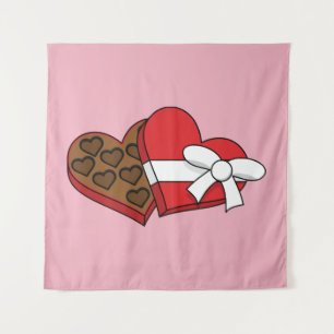Schokolade am Valentinstag Wandteppich