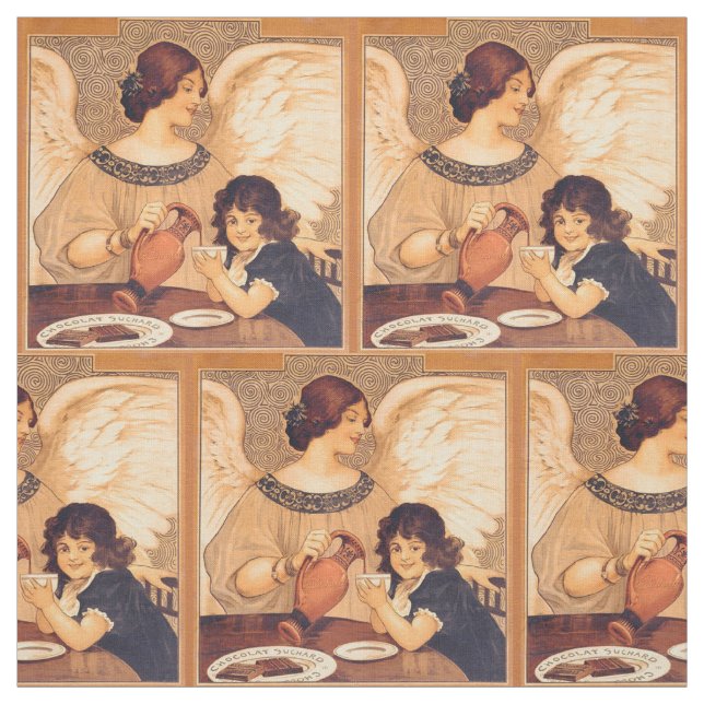 Schokolade Angel Französische Antike Stoff (Muster)