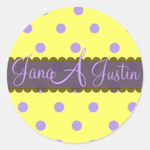 Schokolade-Aufkleber für Monogramm Runder Aufkleber