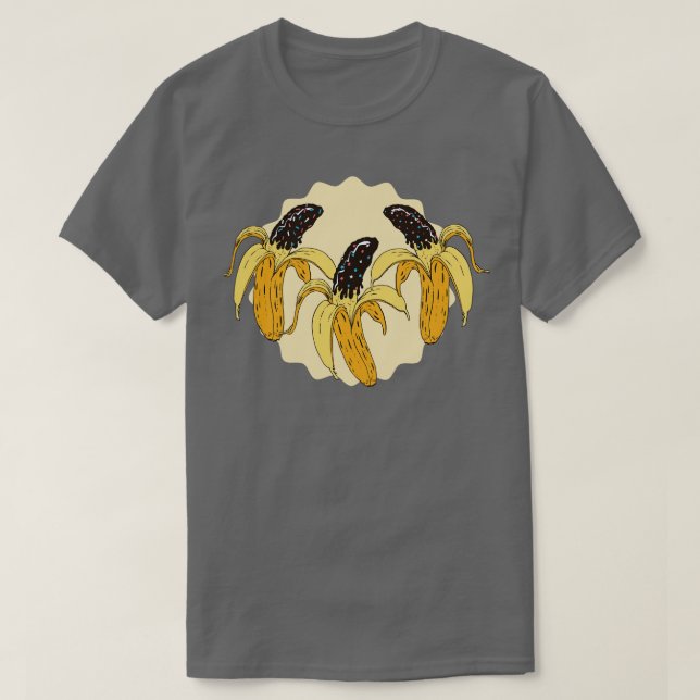 Schokolade Bananen Illustration Choco Banana T-Shirt (Design vorne)
