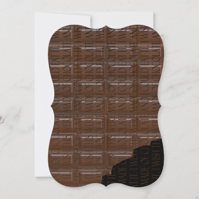 Schokolade Bar Einladung (Vorderseite)